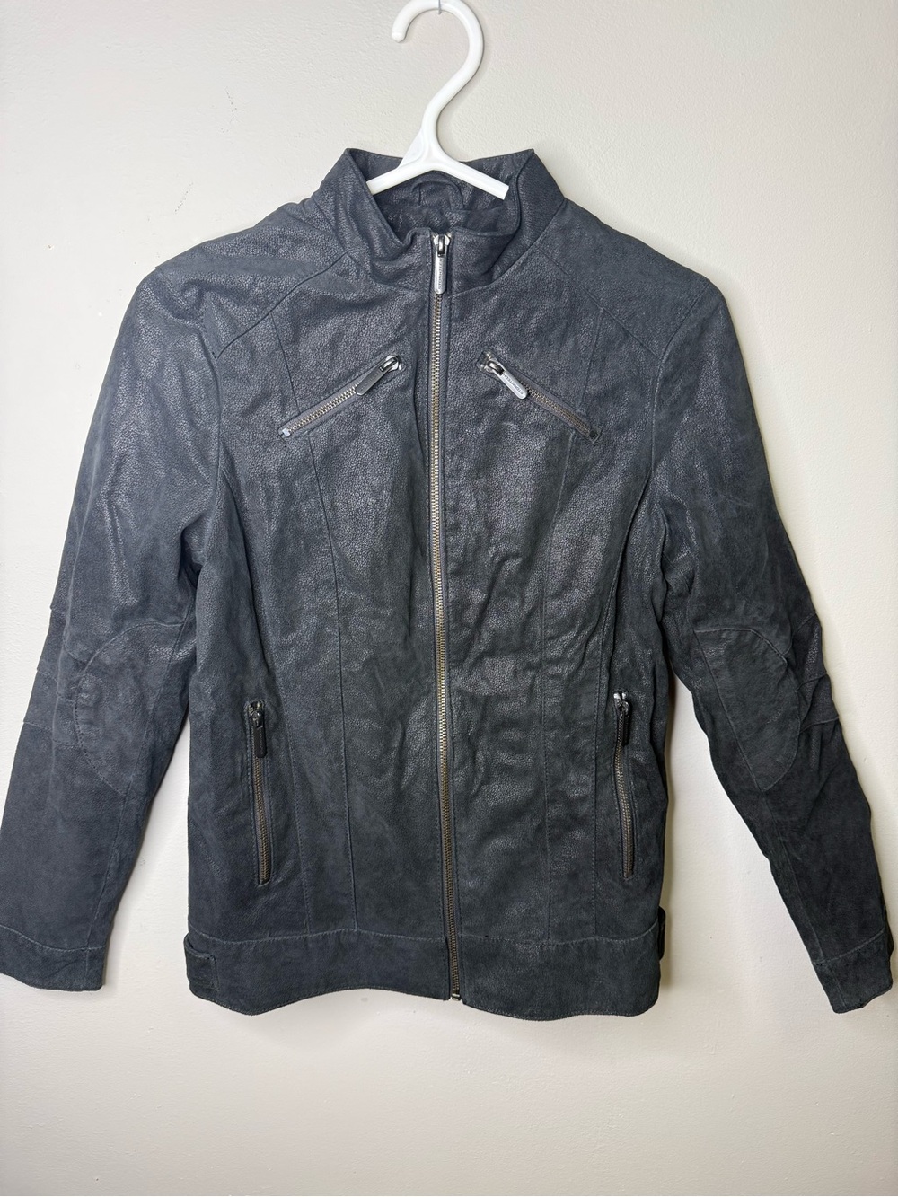 Stormtech Rogue Black Distressed Leather Moto Jacket Women's MLJ-1W Small